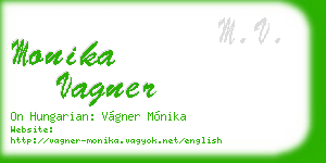monika vagner business card