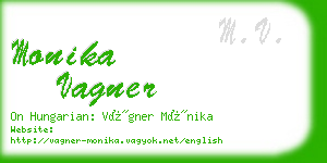 monika vagner business card